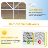 Devoko 10'x30' Outdoor Party Tent, Heavy Duty Canopy Event Wedding Tent for Parties Backyard Patio, White Devoko