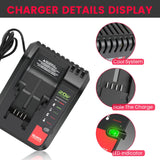 LabTEC 2-Pack 6.0Ah 20V Lithium Battery PCC685L and Battery Charger Kit Compatible with Porter-Cable Labtec