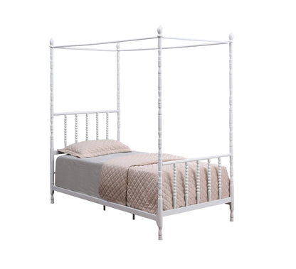 Betony White Canopy Twin Bed by Coaster Home Furnishings - WoodArtSupply