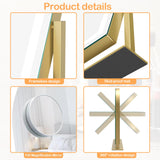 Gvnkvn Lighted Makeup Mirror, Hollywood Vanity Mirror with Lights, Three Color Lighting Modes, and Detachable 10X Magnification Mirror, Smart Touch Control, 360°Rotation (15.2in. Curved) Gvnkvn