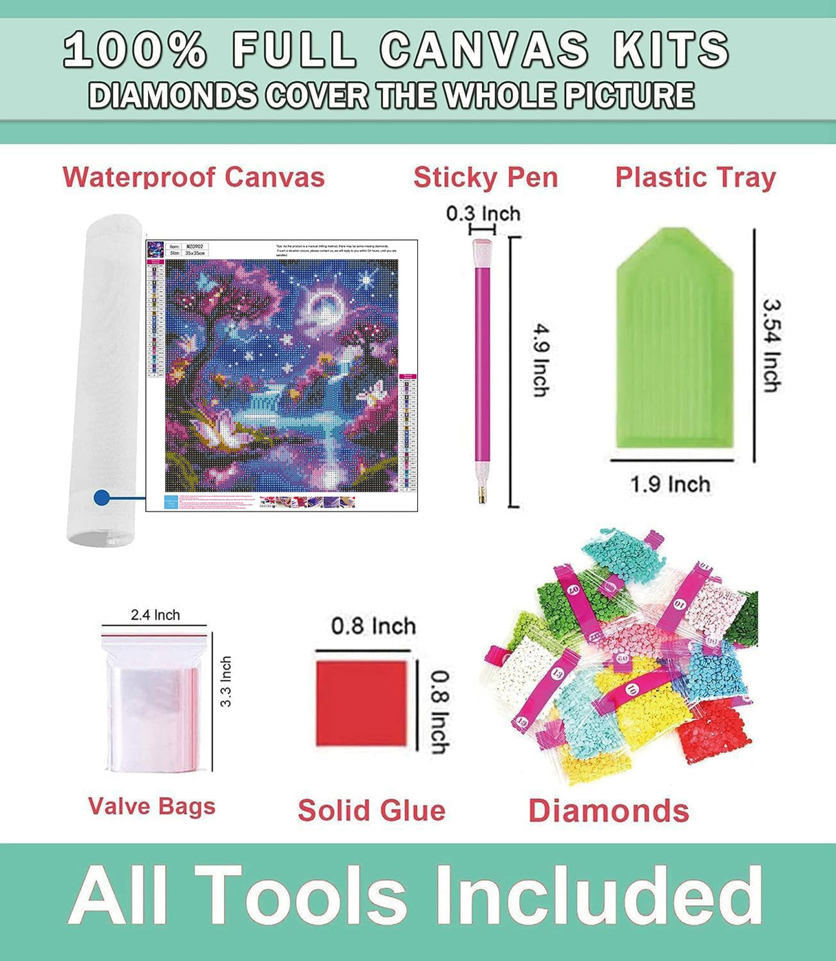 Lophomie Diamond Art Kits for Adults, 5D DIY Purple Landscape Diamond Painting Kits for Adults Beginners, Diamond Dots Kits Gem Arts Crafts for Home Wall Decor 14x14 Inch Lophomie