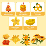 URSDIART 311pcs Pipe Cleaners Flowers Kit,300pcs Yellow Pipe Cleaners Crafts Chenille Stems Bulk 10 Flower Stems Green Tape, Art and Craft Projects Supplies for Flowers, Classroom Project,Decoration URSDIART