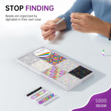 Redtwo 1600 Pcs Letter Beads Kit, 6 Styles of Colorful Alphabet Beads for Bracelet, Number Beads Smiley Face Beads Heart Beads and a Roll of Elastic String for Friendship Bracelet Kit. Redtwo