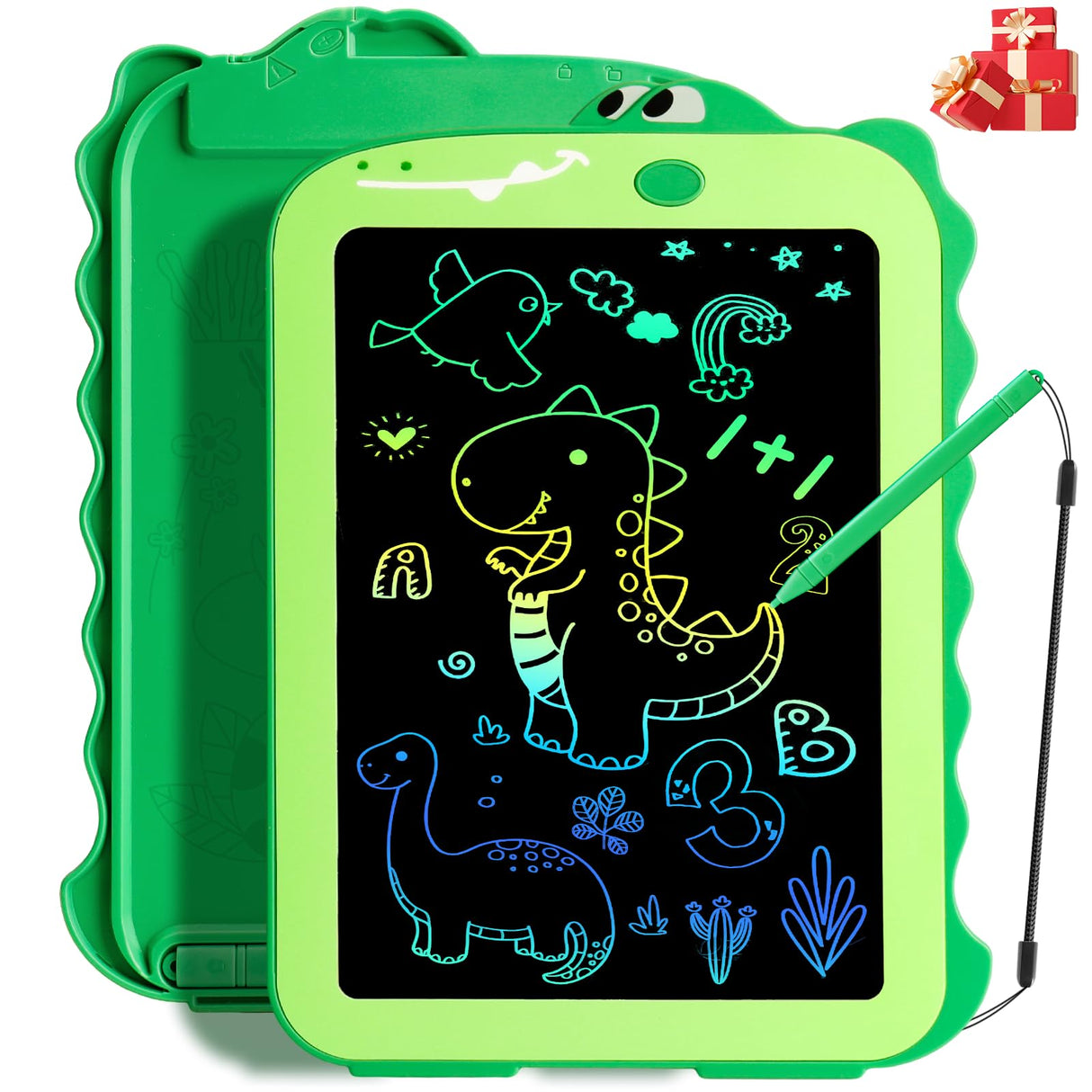 Teriph LCD Writing Tablet for Kids, Colorful Toddlers Toys Drawing Board, Educational Kid Toys, Doodle Pad Dinosaur Toys for 2 3 4 5 6 7 8 Year Old Boys Girls Birthday Party Christmas Gifts,8.5inch Teriph