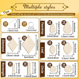 HAPY SHOP 300 Pieces Unfinished Wooden Earrings Teardrop/Circle/Leaf/Diamond/Rectangle Shapes Wood Earring Blanks 100 Pieces Earring Hooks and 100 Pieces Jump Rings HAPY SHOP