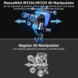 MassaMAX MT339 4D Massage Chair, Full Body Shiatsu Recliner with Electric Extendable Footrest, Zero Gravity, SL Track, Deep Yoga Stretch, 15 Modes, AI Voice Control, Foot Rollers, and Heating (Golden) MassaMAX