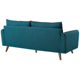 Modway Revive Contemporary Modern Fabric Upholstered Sofa In Teal Modway