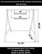Live Casual Universal 4ft. Or 5ft. Outdoor Swing Stand Live Casual