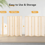 JOSTYLE Room Divider Wall Shoji Screen, 6 Panel Folding Privacy Screen for Room Separation, Japanese Wood Room Divider Screen, 5.9 Ft, Natural JOSTYLE