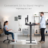 VIVO Electric 60 x 30 inch Standing Desk Workstation, Memory Controller Height Adjustment, 1B Series, White Top White Frame, DESK-KIT-1W6W-30 VIVO