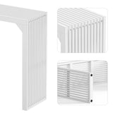 ROOMTEC Narrow Console Tables for Entryway, 46" Solid Wood Console Table Behind Couch, Farmhouse Entryway Table with Storage, Console Tables for Living Room, Hallway, Foyer (White, Console Table) ROOMTEC