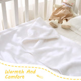 Exclusivo Mezcla Fleece Throw Blanket for Couch, Super Soft and Warm Blankets, White Throw All Season Use, Cozy, Plush, Lightweight, 40x50 Inches Exclusivo Mezcla