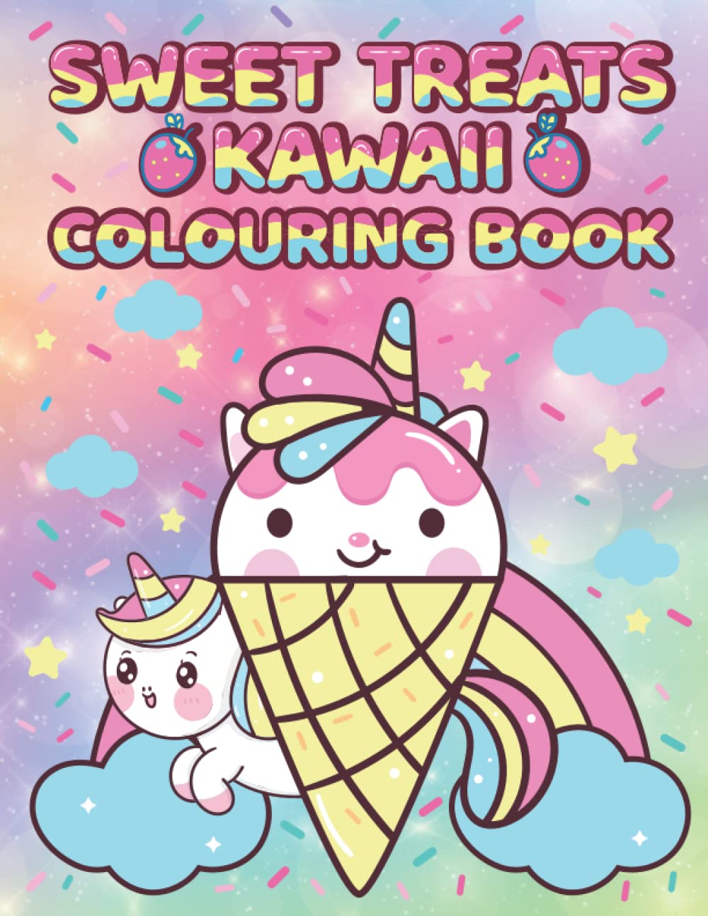 Sweet Treats Kawaii Colouring Book: Cute Colouring Pages Desserts Colouring Book | Easy Candy, Ice Cream, Donut, Cupcakes And Chocolate Color Book For Girls, Kids And Adults WoodArtSupply
