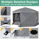 COBIZI 15x15ft Extra Large Pop-Up Gazebo Canopy Tent with Mosquito Netting, Spacious Easy Set-Up Screened Shelter, Durable Outdoor Pavilion with Ground Stakes, Perfect for Patio, Backyard, and Lawn COBIZI