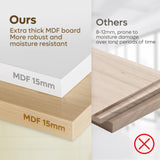 Bestier Fluted Bathroom Wall Cabinet Over The Toilet Storage, 23"x 29" Medicine Cabinet with Adjustable Shelf, Laundry Cabinet Wall Mounted and Kitchen Storage Cabinet(Natural Oak) Bestier