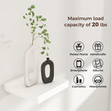 Square Floating Shelves for Wall, 8"W x 8"D x 1.3"H, 3 Pack of Small Wall Mounted Engineered Wood Shelves with Invisible Brackets for Living Room, Bedroom, Bathroom, Kitchen Decor and Storage, White Venusmiles