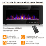 BOSSIN Fireplace TV Stand with 36" Electric Fireplace, LED Light Entertainment Center with Storage Cabinet for TVs up to 80 inch, Media TV Console with Modern Wood Texture,70 inch Gray BOSSIN