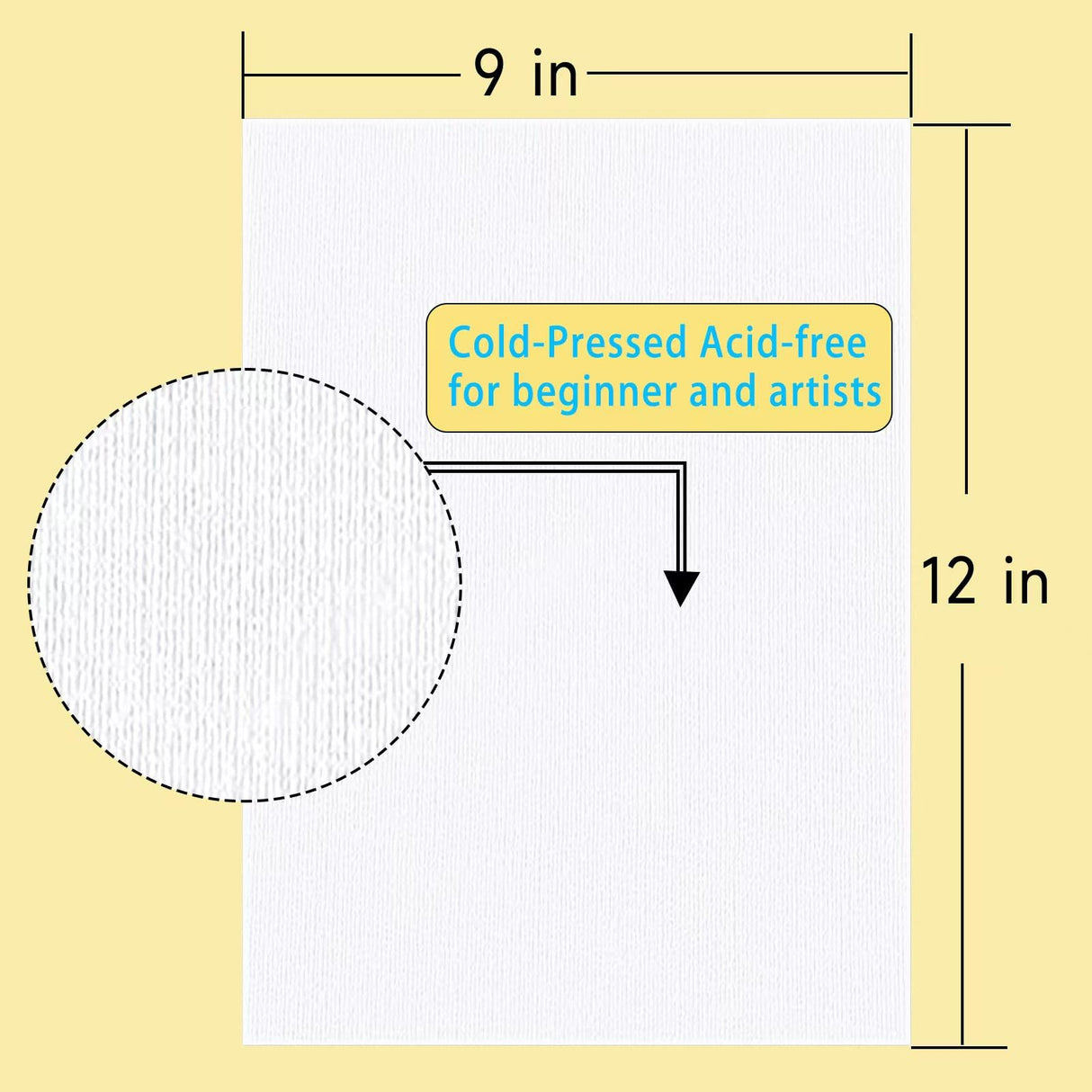 2 Pack Watercolor Paper Pads, 9"x12" Water Color Paper Books 140lb/300gsm Artist Painting Drawing Paper Book SPurePaper