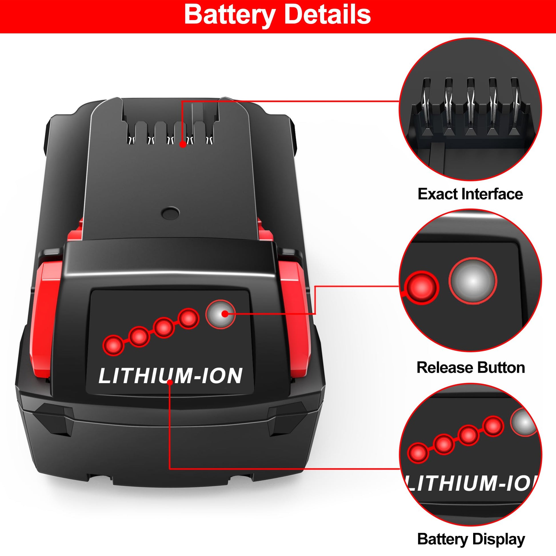 WORTHMAH 2 Pack 5.0Ah 18V Replacement Batteries and Charger Replacement for Milwaukee M18 Lithium Ion Battery Compatible with Milwaukee 48-11-1815 48-11-1820 48-11-1828 Cordless Power Tools - WoodArtSupply