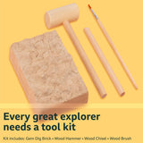 BBC Earth Excavate & Discover Gemstone Dig, Dig Up 9 Real Gemstones & Make Keychains, Rock Digging Excavation Kit, STEM Learning Kit, Kids Science Kit, Great 6 Year Old Boy Birthday Gift, Amazon Kids Horizon Group USA