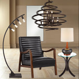 360 Lighting Andi Mid Century Modern Table Lamp 24.5" High Hammered Bronze Ceramic Wood Off White Tall Drum Shade for Living Room Bedroom House Bedside Nightstand Home Office (Color May Vary) 360 Lighting