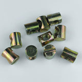 10 PCS Metric M6 Barrel Nuts Cross Dowels Slotted Nuts Baby Bed Crib Screws Hardware Replacement Kit for Bunk Bed Beds Headboards Chairs Furniture M6x10mmx12mm Color zinc SUUJI