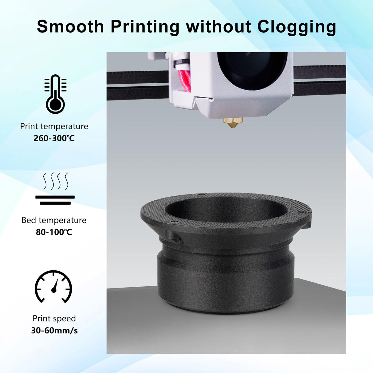 IEMAI Carbon Fiber Nylon Filament 1.75mm, Black PA6-CF 1kg Spool, High-Temp & Wear Resistant, High Strength & Rigidity 3D Filament for Functional Parts & Industrial Tools IEMAI