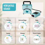 VEVOR Hat Press Machine, Mini Hat Heat Press for Caps with Integrated Control Panel, Cap Heat Press Machine with 5.9x3.15 inch Curved Heating Plate, Safety Base, and Glove, Automatic Shut-Off, Green VEVOR