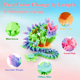LOVOON Rainbow 3D Printing PLA Filament 1.75mm,Color Shift by Length, Multicolor Changing Filament with Matte Tiffany Blue/Mint Green/Pink/Purple/Peach Fuzz, Fit Most 3D Printer&Pen,1KG(2.2lbs)/Spool LOVOON