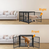 48 Inch Heavy Duty Dog Crate Furniture for Extra Large Dogs, Decorative Pet House End Table, Wooden Cage Kennel Furniture Indoor, XL XXL Dog Crate, Grey EOXNYZR