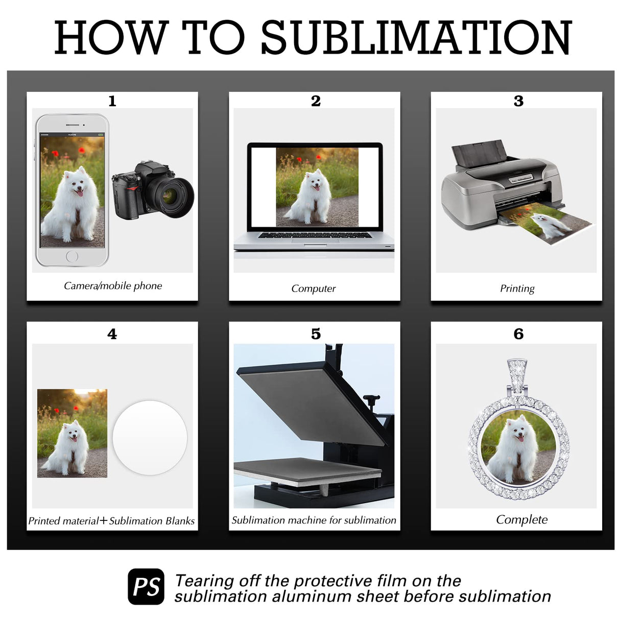 Junkin 24 Pcs Sublimation Rhinestone Trays Pendant Set, Including 6 Double Sided Blank Rhinestone Bezel Trays, 6 Pcs Thick Chains with 12 Sublimation Discs for Making (Silver) Junkin