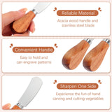 Geetery 12 Sets Acacia Wood Cutting Board with Knife Kitchen Chopping Boards with Handle Engraving Serving Board Charcuterie Boards with Gift Boxes, Cards for Wedding Mother's Day Housewarming Gift Geetery