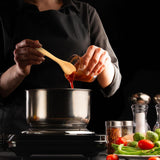 5.2 Inch Bamboo Spoons, Small Wooden Spoons for Condiments, Spices, Sugar, Salt, Jam, Coffee, Hrbs and Honey, Tiny wood Teaspoons for Serving Kitchen (5 PCS) aerzip