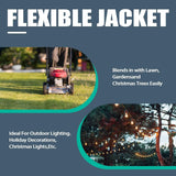 FSTSN 75 Ft Indoor Outdoor Extension Cord - 16/3 SJTW Durable Waterproof Extension Cable with 3 Prong Grounded Plug, Grey FSTSN