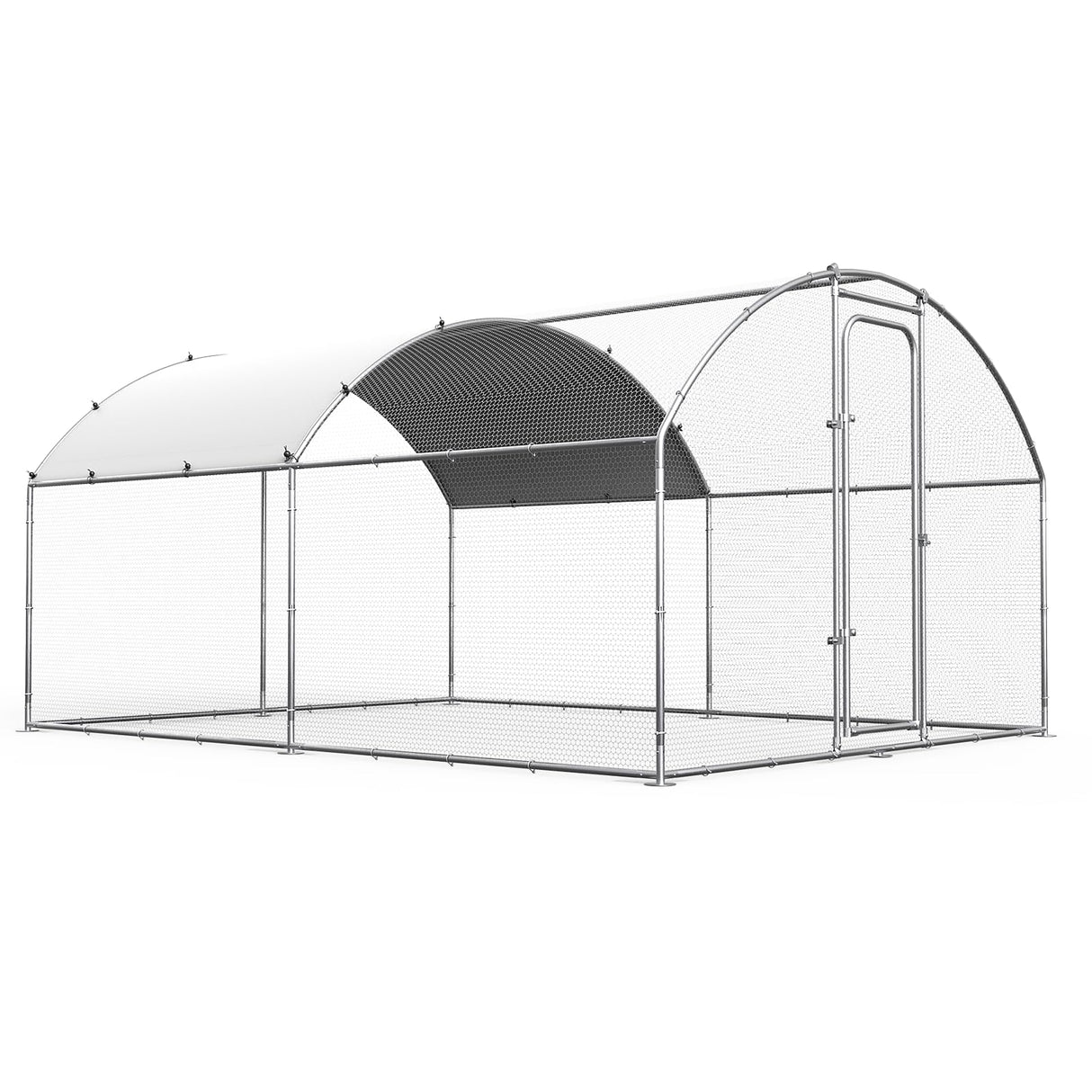 Oranland Chicken Coop Metal Large Chicken Run for Yard Chicken Pen Outdoor Heavy Duty Poultry Cage with Waterproof and Anti-Ultraviolet Cover for Outdoor Farm Use Oranland