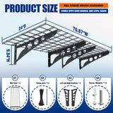 CVGFDR 2x6ft Garage Wall Shelving, 600BLS Heavy Duty Garage Shelving Wall Mounted, Floating Shelves, Storage Shelves, Easy Assembly Pallet Racking, Metal Rack for Kitchen, Basement, Black CVGFDR