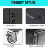 OPTYMIRA Mobile Tool Storage Cabinet with Wheels,Heavy Duty Rolling Tool Cabinets for Garage,Metal Storage Cabinets with 4 Drawer and 1 Locking Doors,Assembly Required OPTYMIRA