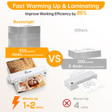 Buyounger Laminator Machine, A3 Laminator Machine with 30 Laminating Sheets, 13 Inch Laminating Machine with Fast Warm-up for A3/A4/A5/A6, Thermal and Cold 11X17 for Home School Office Buyounger