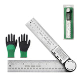 Digital Angle Ruler Finder Protractor, Angle Finder Ruler with 7inch / 200mm, Angle Measuring Tool for Carpenter Wood Working Construction DIY Measurement - Silver Elemirance