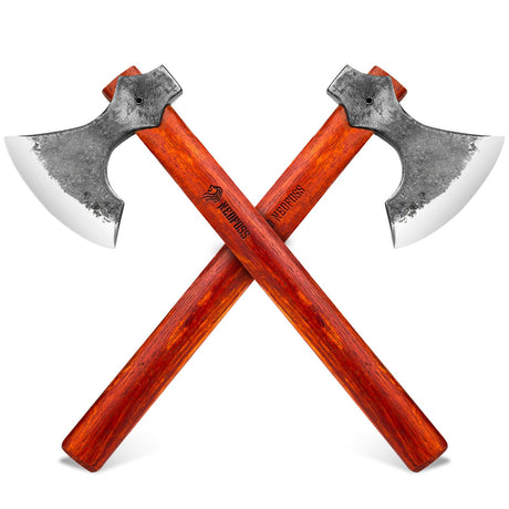 NedFoss 16" Champion Throwing Axe Set, 2 Pack Throwing Axes and Tomahawks with 1065 High Carbon Steel & Wooden Handle, Perfect for Axe Throwing Game, Recreation and Competition, Gift for Men NedFoss