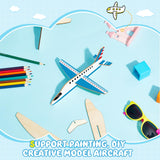 Gejoy 8 Packs Wooden Model Airplane Wood Planes DIY Balsa Wood Kits Handicraft Toy Plane for Birthday Carnival Party(Airplane) Gejoy