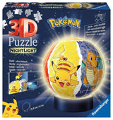 Ravensburger - Illuminated 3D Ball Puzzle - Pokémon - Ages 6+ - 72 Numbered Pieces to Assemble Without Glue - Light Base Included - 11547 Ravensburger