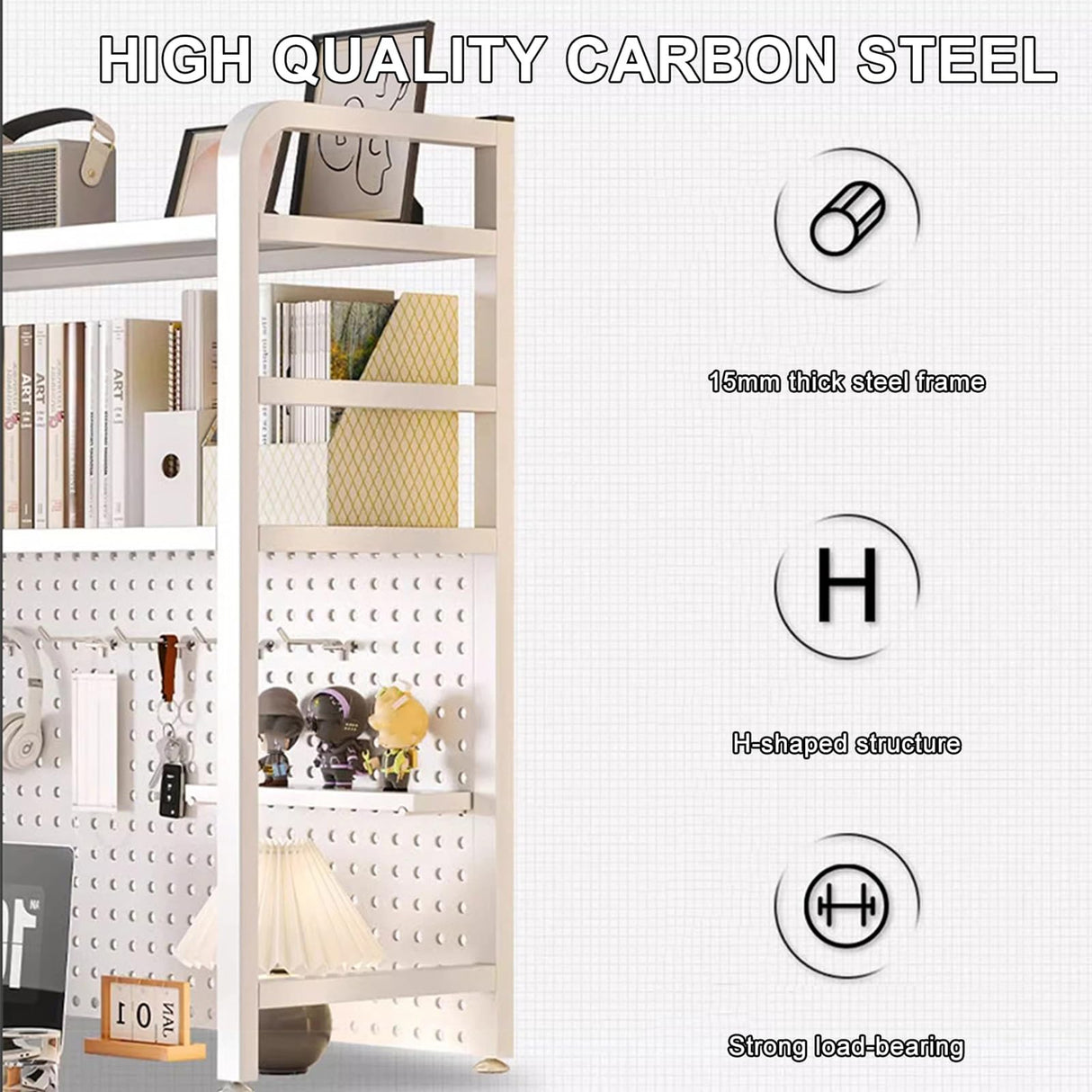 Stylish Metal Desktop Bookcase by DYUNCZ - Space-Saving Organiser Shelf DYUNCZ