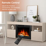 Xbeauty 60" Fireplace Tv Stand Mantel Wood Surround Firebox Freestanding Corner Fireplace Heater Infrared Quartz Heater Adjustable Led Flame, Remote Control,Lightoak Xbeauty