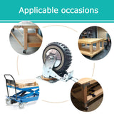 ITINA Heavy Duty Swivel Casters 6 inch 625Lbs Load Capacity/Item 360 Degree Rotation Plate Swivel Hard Casters Non-Slip with Locking Brakes(2 with Brakes& 2 Without) ITINA