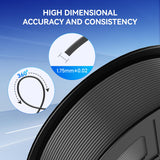 JAYO High Speed PLA Filament 1.75mm, PLA 3D Printer Filament for Fast Printing up to 600mm/s, High Flowable PLA Filament Dimensional Accuracy +/- 0.02mm, 1.1KG Spool(2.42 LBS), Black JAYO