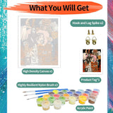 Halloween Paint by Numbers Kits for Adults - Painting by Numbers Kit Halloween, Horror Adults Paint by Number Kits on Canvas Without Frame Oil Painting Acrylic Paints for Home Wall Decor 16X20 inch ajepon