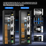 KARUIKEV 3-5 Large Gun Safes for Home Rifle and Pistols (with/without Scope),Quick Access Long Rifle Safes for Home,Gun Cabinets with Fingerprint Keypad, Adjustable Pistol Rack, Removable Shelf Karuikev