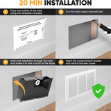 Elder Welder® Hidden Wall Safe with Air Vent Cover | Easy to Install | Combination Lock | Fits Perfectly Between 16" Studs | Hidden Safe for Money | Elevated Choice Over Book Safe or Picture Safe Elder Welder