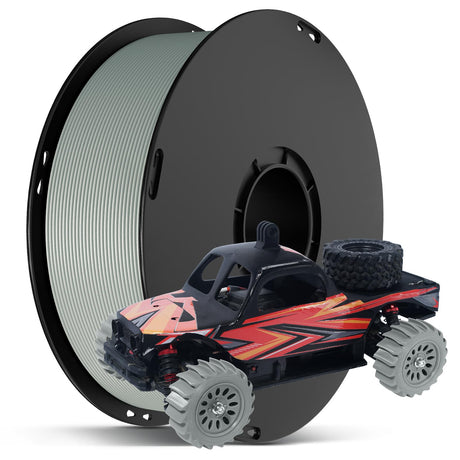 ANYCUBIC ABS Filament 1.75mm, High Strength and Toughness, 3D Printer Filament Dimensional Accuracy +/- 0.02mm, 1KG Spool (2.2 lbs), Grey ANYCUBIC